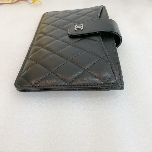 ❤️Beautiful 💎 Authentic Chanel Classic Black Lambskin 2 Set Pouch Long Wallet - Picture 13 of 16